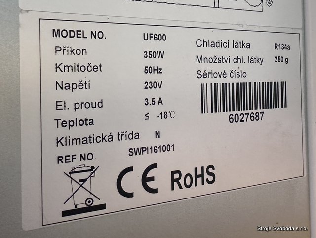 Mrazící gastro skříň UF 600 (Mrazici gastro skrin Nordline UF 600  (4).JPG)